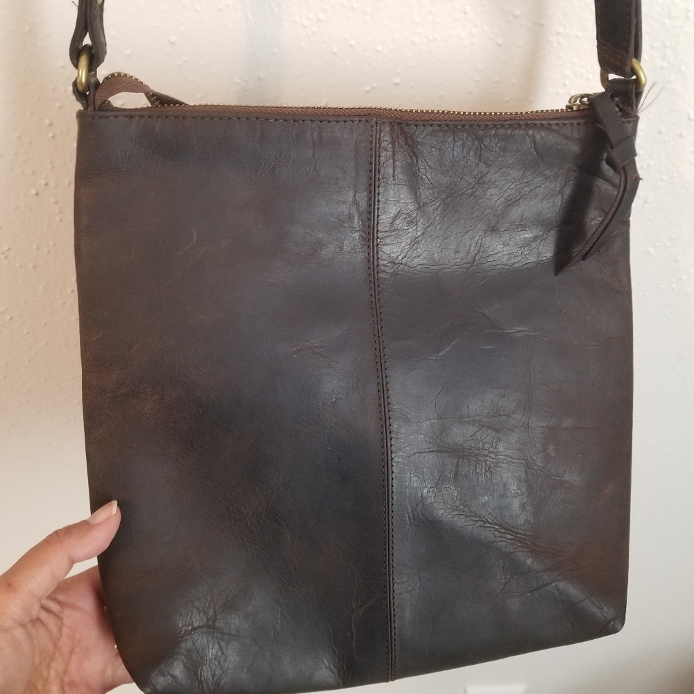 Genuine leather made in India estalon crossbody purse - Picture 4 of 6